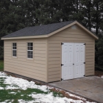 LP lap siding with gable overhangs